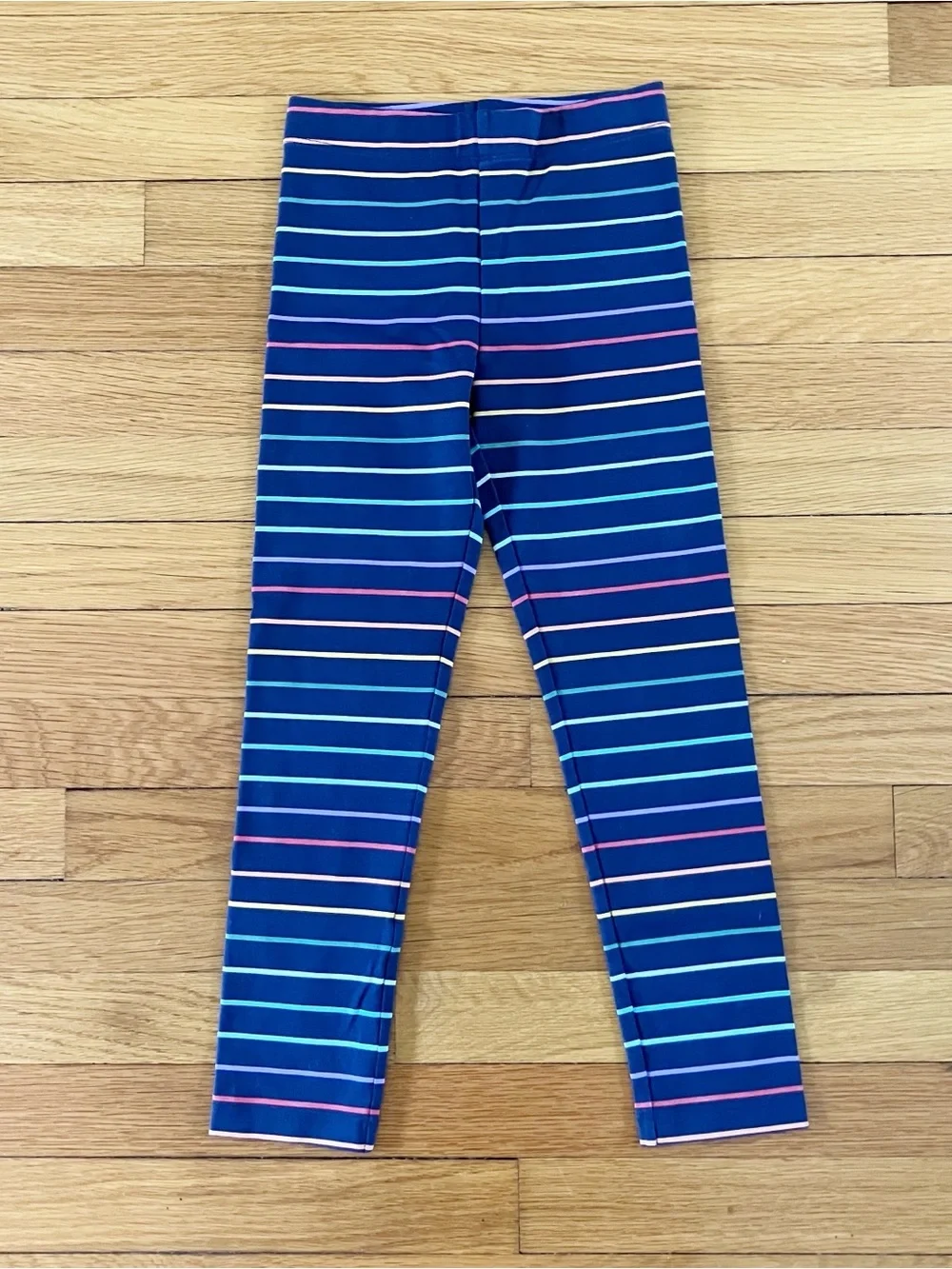Primary Rainbow Colorful Cotton Striped Leggings 7